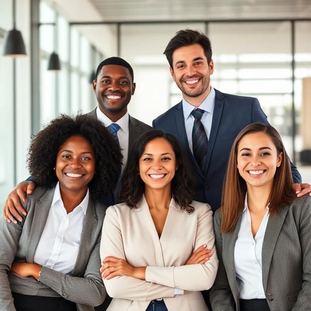 diverse corporate team professionals